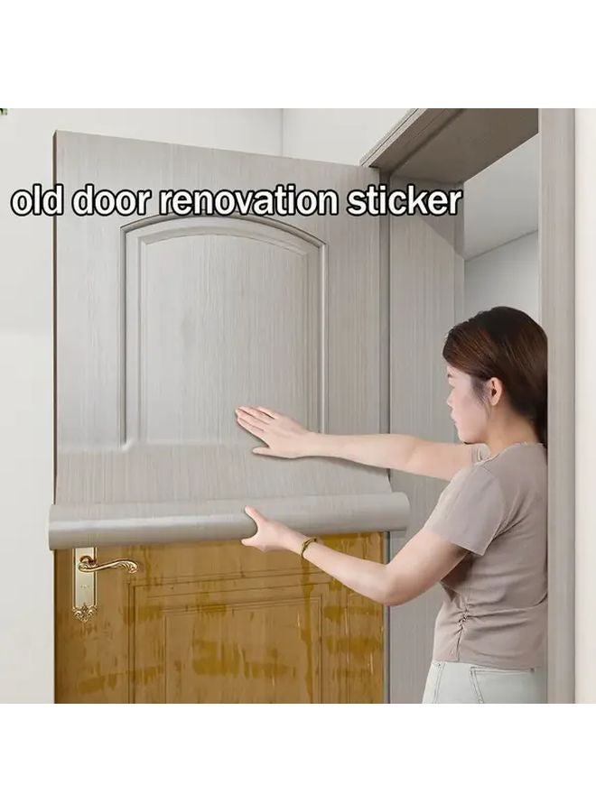 Light Coffee Color Wood Grain Sticker Waterproof Self Adhesive Wallpaper 40cm x 600cm - Image 1